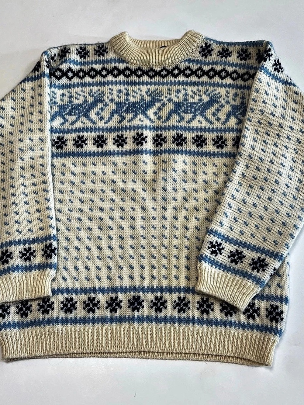 Dale of Norway Fair Isle Wool Sweater Size Medium